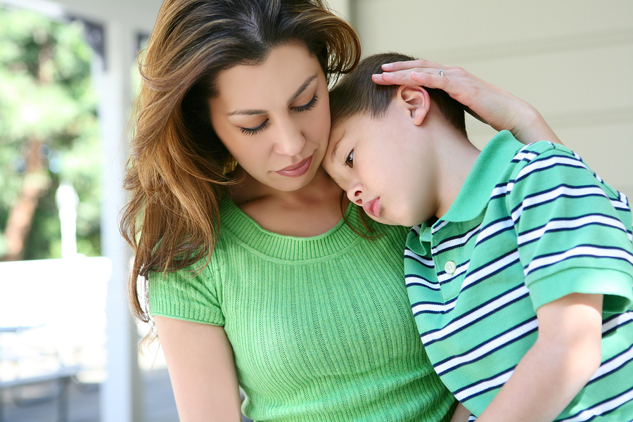 Boy-At-Home-With-Mother